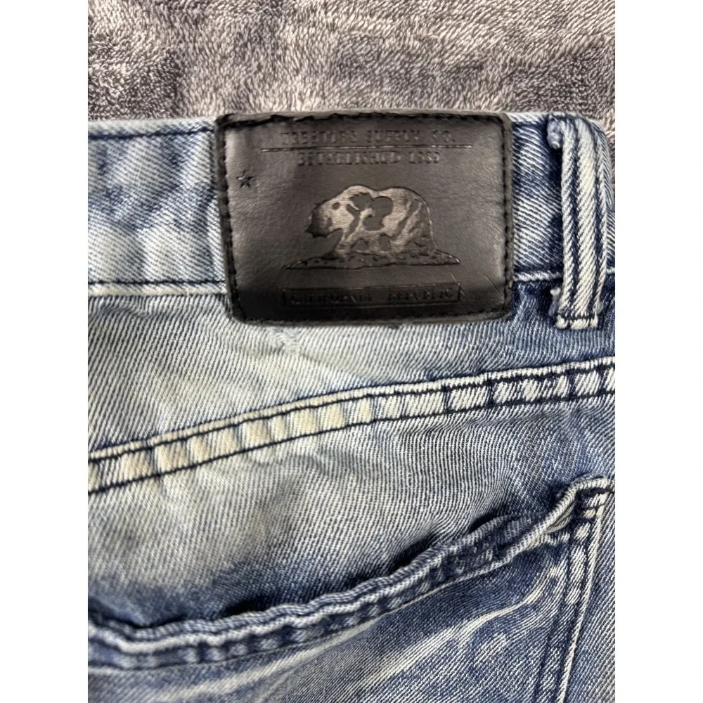 Trestles Supply Co. Zip Jeans Size 34 Blue Denim Acid Wash